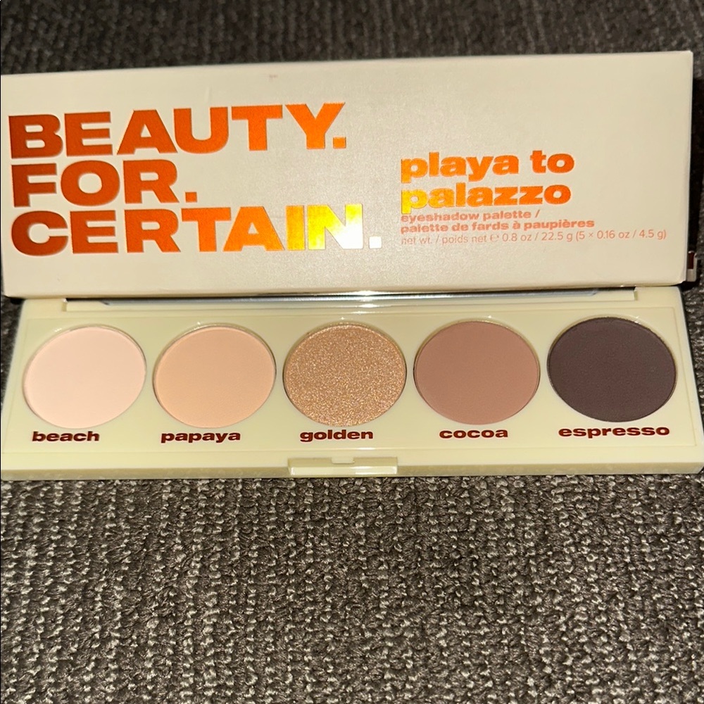 NIB Beauty For Certain- Playa to Palazzo Eyeshadow Palette